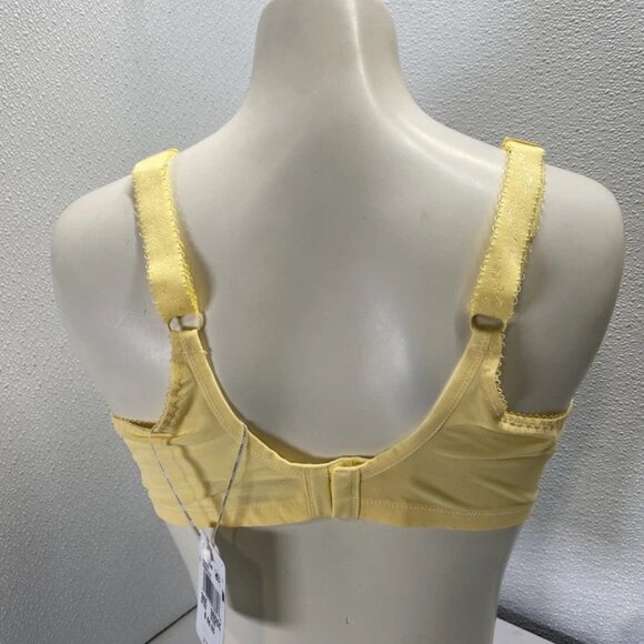 NEW ELOMI Women’s Charley Underwire Plunge Bra 38DDD Lemon Fizz Yellow Unlined - Picture 5 of 9
